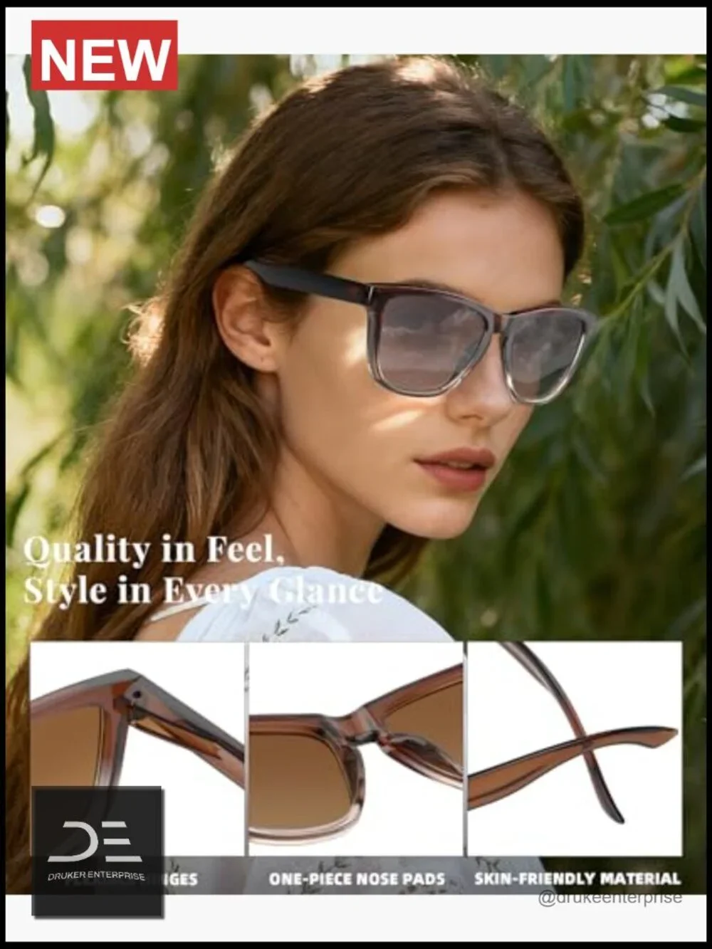 Square Polarized Sunglasses UV400 Protection 3-Pack
